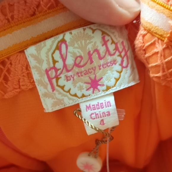 Plenty Blood Orange Framed Strapless Dress 4 NWT - Picture 3 of 5